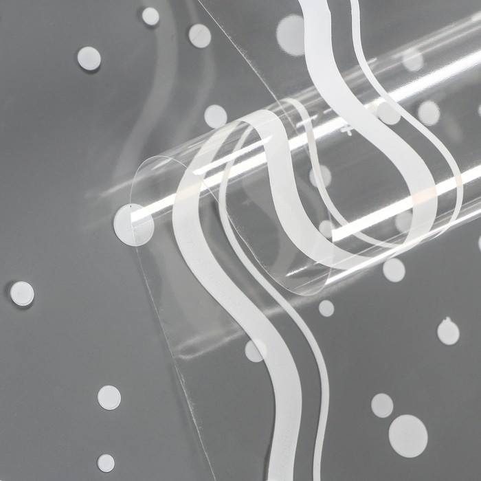 Пленка для цветов "Горох" белая 100 см х 5,5 м &plusmn; 5%, 200 гр, 40 мкм