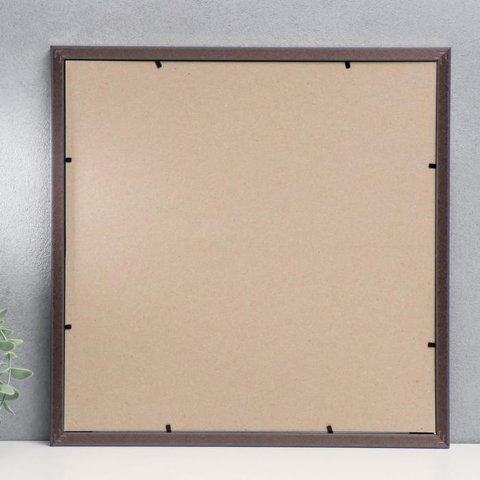 Фоторамка пластик 35х35 см, состаренное серебро (пластиковый экран)