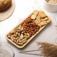 Блюдо для подачи Доляна Striata, прямоугольное, 30&times;13 см, бамбук