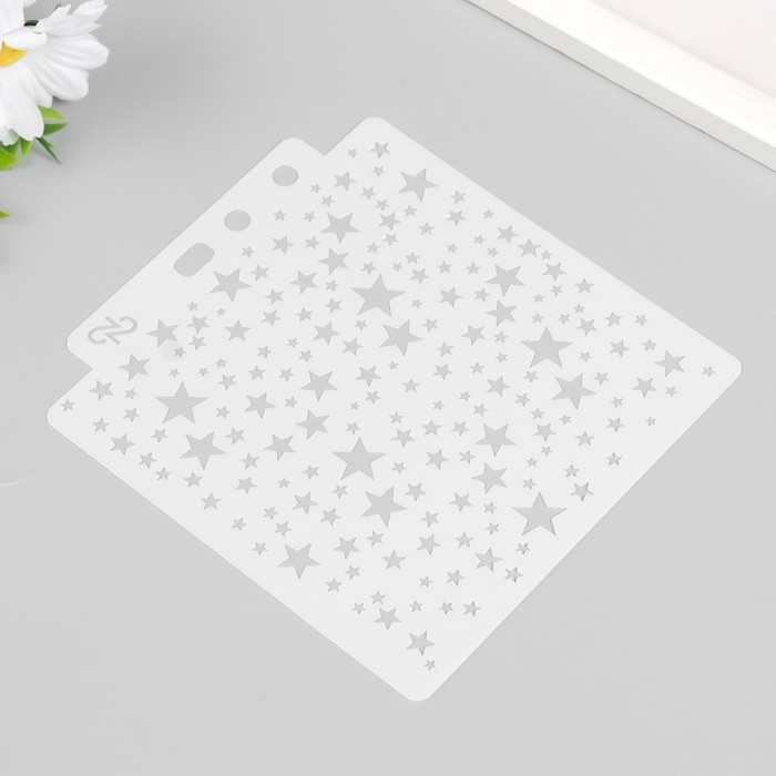 Трафарет пластик "Звёздное небо" 13х14 см