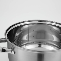 Кастрюля из нержавеющей стали Доляна &laquo;Гретте&raquo;, 2,3 л, d=18 см, с крышкой, капсульное дно, индукция