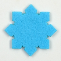 Новый год! Набор фетровых деталей для декора &laquo;Снежинки&raquo; набор 3 шт., размер 1 шт. &mdash; 7,5 см, двусторонний скотч