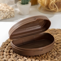 Бутербродница &laquo;Совы&raquo;, 400 мл, цвет коричневый