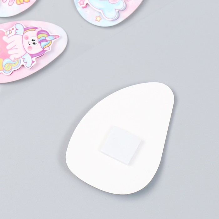 Наклейка картон 2 слоя "Единорожки и сладости" 17х12 см