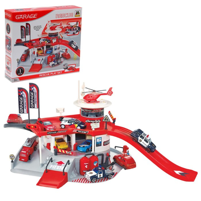 Игровой набор &laquo;Служба спасения 911&raquo;, 2 уровня, вертолетная площадка