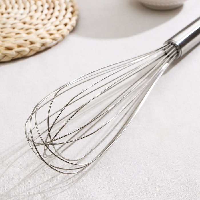 Венчик для взбивания KONFINETTA &laquo;Сильвер&raquo;, струна 1,3 мм, 42&times;8&times;8 см, цвет серебристый