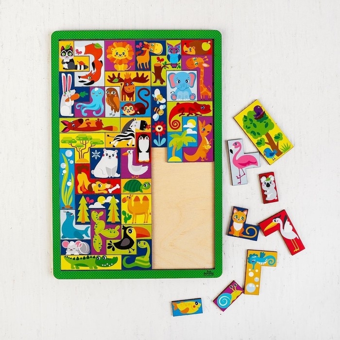 Головоломка тетрис &laquo;Изучаем животных&raquo;