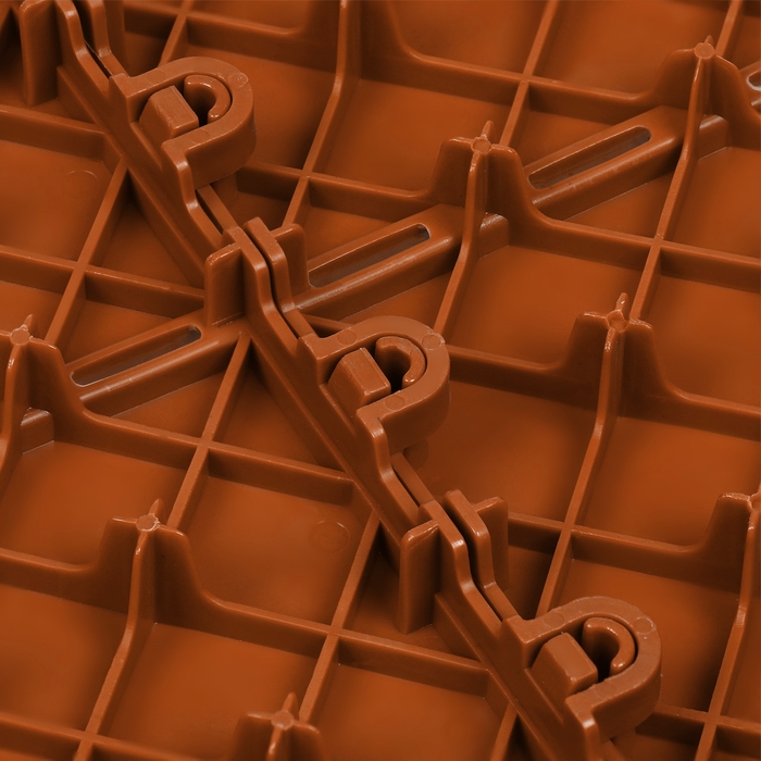 Модульное покрытие, 30 &times; 30 см, пластик, терракотовое, 1 шт.