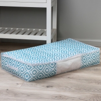 Кофр для хранения вещей Доляна &laquo;Лагуна&raquo; с ПВХ-окном, 80&times;45&times;15 см, цвет бирюзовый