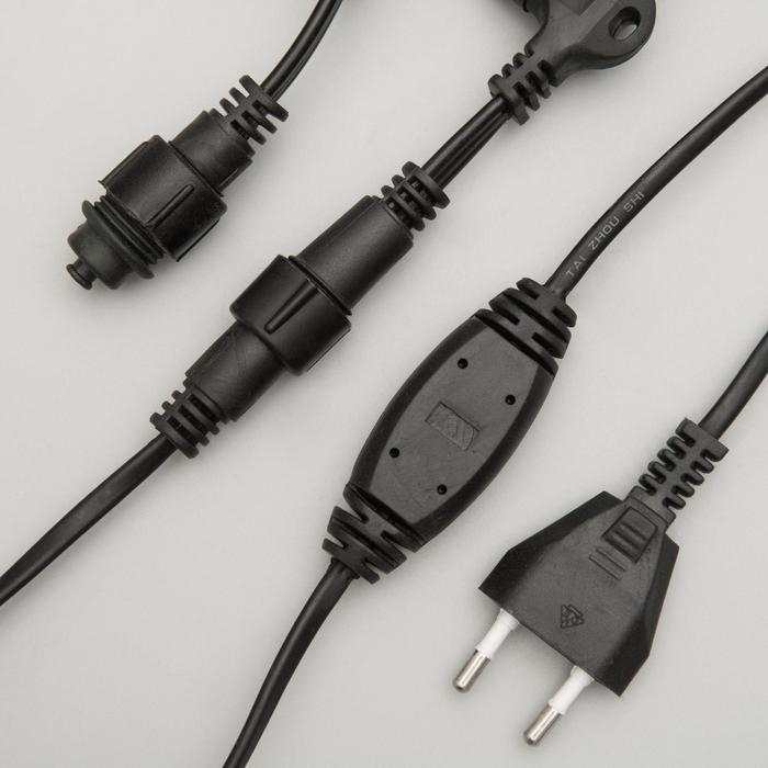 Гирлянда &laquo;Занавес&raquo; 2 &times; 6 м, IP44, УМС, тёмная нить, 1440 LED, свечение белое, мерцание, 220 В