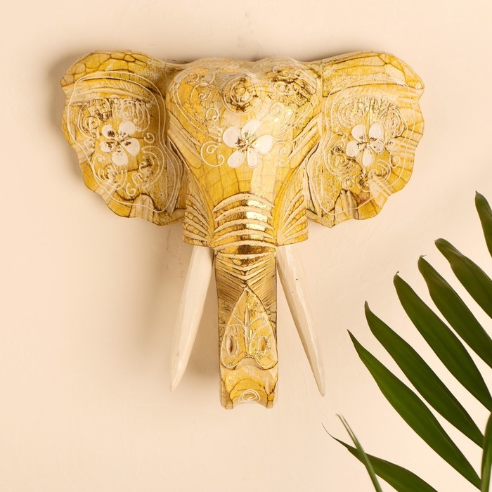 Сувенир дерево "Голова слона" 28х26х10,5 см