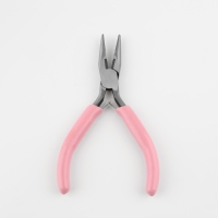 Тонкогубцы с зазубринами, для рукоделия, 12,5 &times; 6,5 см, цвет серебряный/розовый