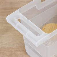 Контейнер хозяйственный с ручкой на колёсиках, 12,5 л, 45&times;16&times;25,5 см, прозрачный