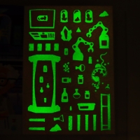 Книга &laquo;Безумная лаборатория&raquo;, со светящимися наклейками, 90 наклеек, 4 стр.