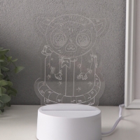 Светильник "Лемур на подарке" LED RGB от сети RISALUX 9,5х11,8х17 см