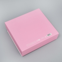 Коробка-фоторамка подарочная складная, упаковка, &laquo;Розовая вата&raquo;, 20 х 18 х 5 см