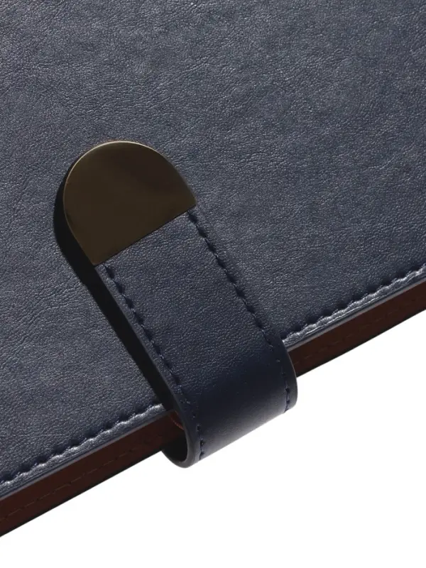 Органайзер на кольцах, C6, с хлястиком, 80л, линия, к/зам, Синий