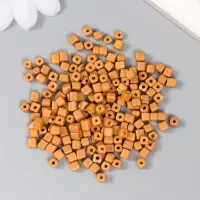 Бисер кубический стекло 4х4 мм "Телесный" набор 20 гр