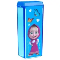 Точилка пластиковая прямоугольная, &laquo;Маша и медведь&raquo;