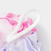 Мочалка для тела Доляна, розовый/фиолетовый