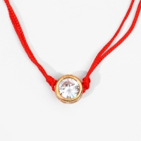 Новый год! Браслет &laquo;Новогодний&raquo; страза крупная, цвет красный с золотом, 7см