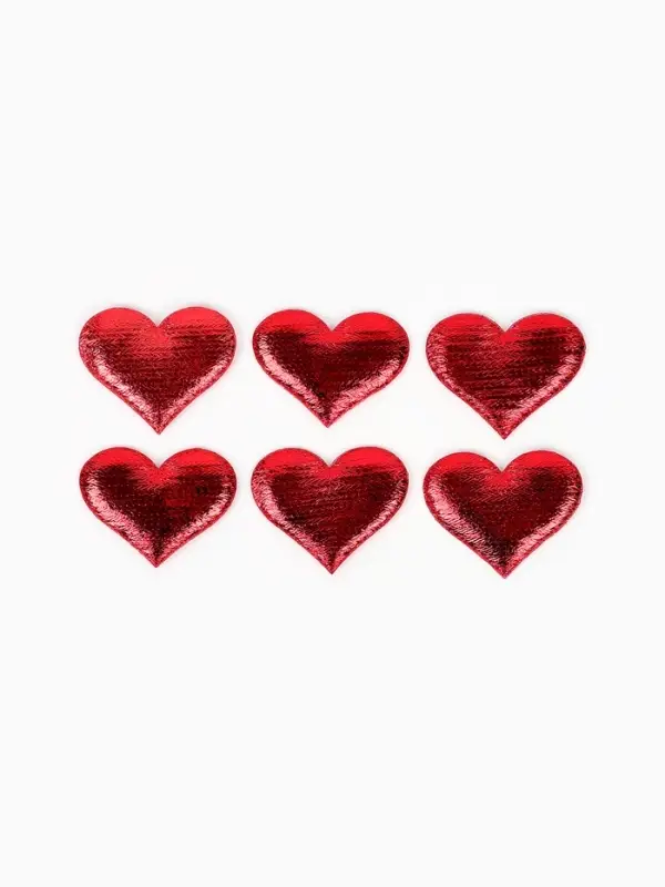 Сердечки декоративные, губчатые, 3.5 см, 6 шт