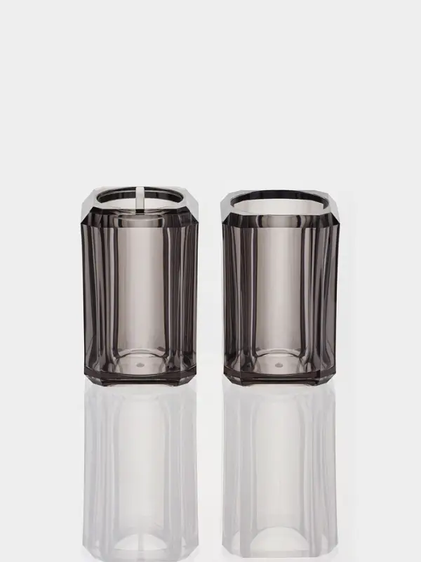 Набор для ванной "Кристалл" 4 предмета (дозатор, 2 стакана, мыльница)