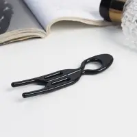 Шпилька для волос &laquo;Берта&raquo;, набор 2 шт., 9&times;2 см, чёрная