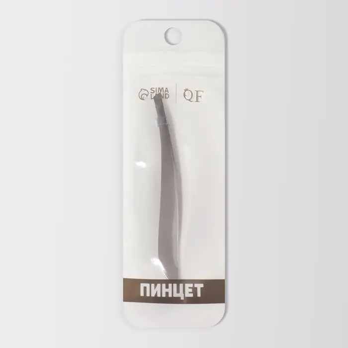 Пинцет для бровей, скошенный, узкий, 9 см