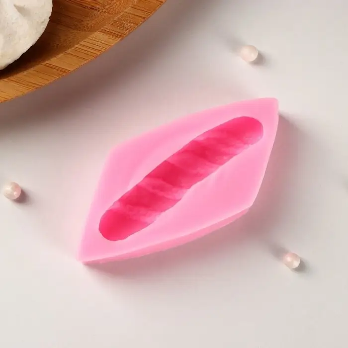 Молд &laquo;Багет&raquo;, силикон, 7,5&times;3,5&times;1,5 см, цвет розовый