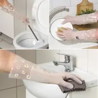 Перчатки хозяйственные Raccoon с манжетой, ПВХ, 95 гр, размер M, 40 см, цвет белый