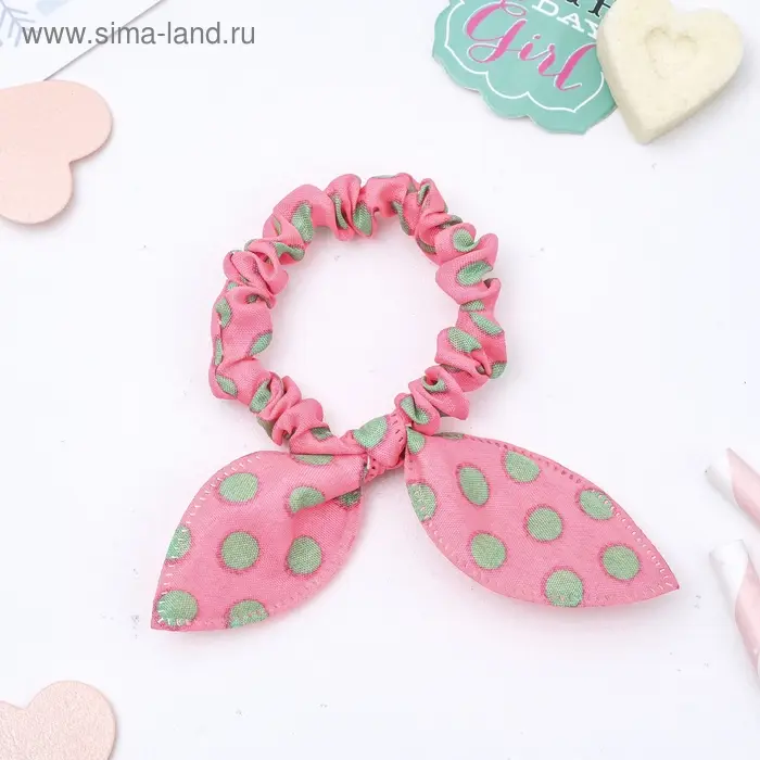 Резинка для волос &laquo;Веселые ушки&raquo;, кружева мелкий шарик, МИКС