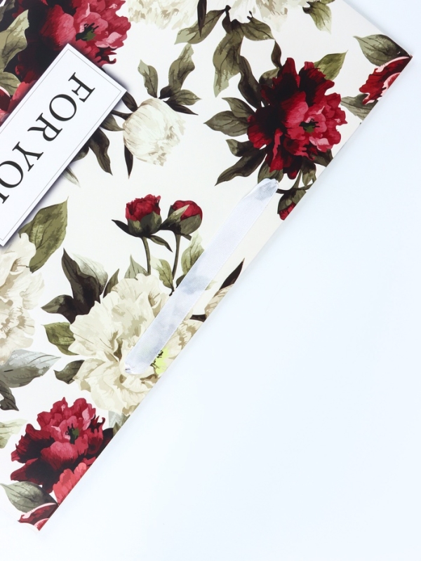 Пакет подарочный ламинированный горизонтальный &laquo;For you&raquo;, L 40 &times; 31 &times; 14 см