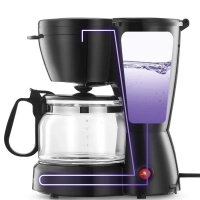 Кофеварка капельная электрическая КТ-7487 - 550 Вт - 0.75 л