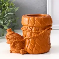 Сувенир карандашница &laquo;Ёжик с корзиной&raquo;, 9&times;8&times;12 см, красная глина