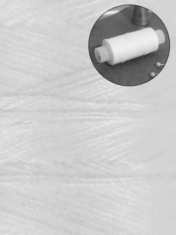 Нитки 40ЛШ, 200 м, цвет белый №0101, цена за 1 штуку