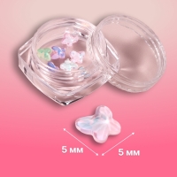 Фигурки для дизайна ногтей &laquo;Витражные бабочки&raquo;, объёмные, разноцветные