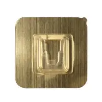 Комплект настенных держателей ТУНДРА, с клейкой поверхностью, 60&times;60&times;10 мм, цвет золото