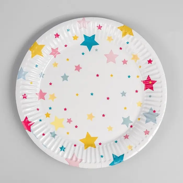 Тарелка одноразовая бумажная &laquo;Звёзды&raquo;, 18 см