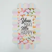 Коробка для печенья, кондитерская упаковка с пластиковой крышкой, You make me happy, 21 х 10.5 х 3 см