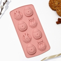 Силиконовая форма для выпечки &laquo;Пасхальная композиция&raquo; на пасху, 10.6 х 20.7 см.