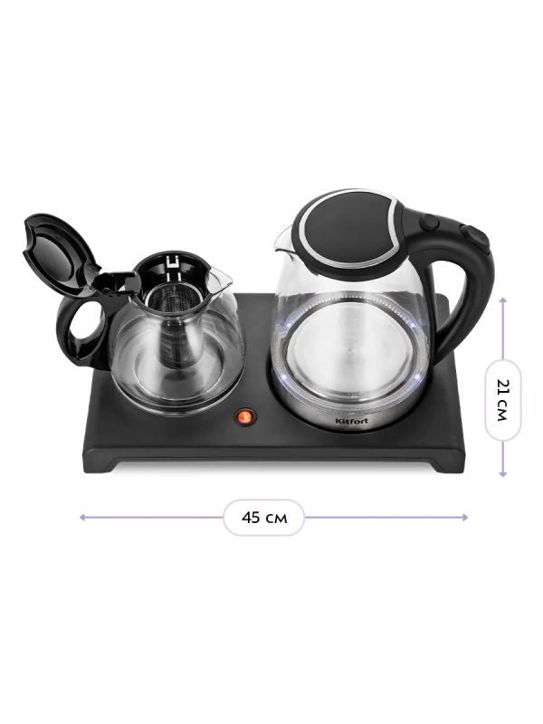 Чайный набор чайник электрический КТ-6180 - 2 л