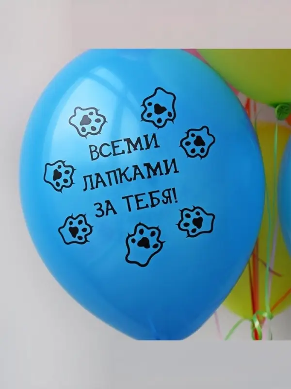 Воздушный шар латексный 14" &laquo;С днём рождения. Котики&raquo;, 50 шт.