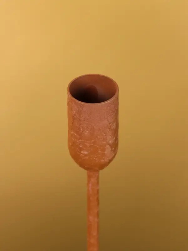 Подсвечник на 1 свечу текстурный "Бисквит" 8х8х25,5 см