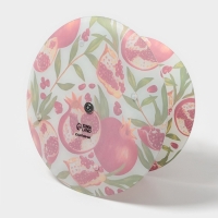 Фруктовница Доляна &laquo;Гранат&raquo;, d=20/25 см, h=24 см, стекло, рисунок