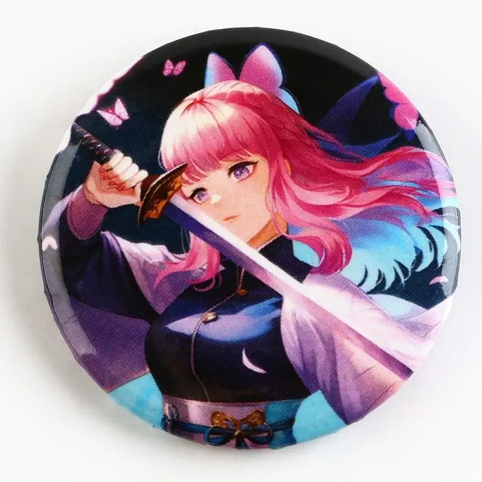 Значки закатные &laquo;Аниме девочки&raquo;, 38 мм, МИКС