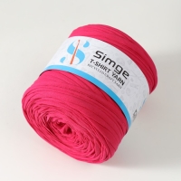 Трикотажная пряжа вторичная 90% хлопок,10% п/э, 100м/450&plusmn;50 гр (фуксия) МИКС