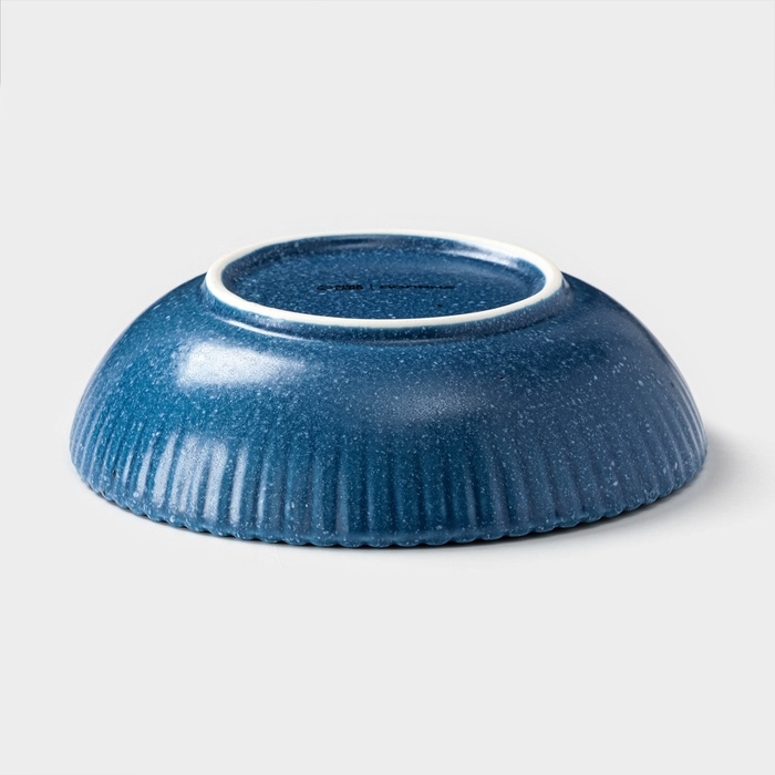 Тарелка глубокая Доляна &laquo;Коралл&raquo;, 700 мл, d=18,2 см, фарфор, синяя