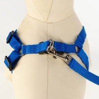 Комплект &laquo;Базис&raquo;, поводок 120&times;1.5 см, шлейка 32-46&times;1.5 см, синий