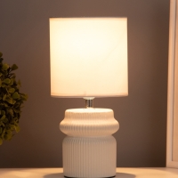 Лампа настольная "Афина" 1х40Вт Е14 белый 13х13х26см МОДЕЛЬ: